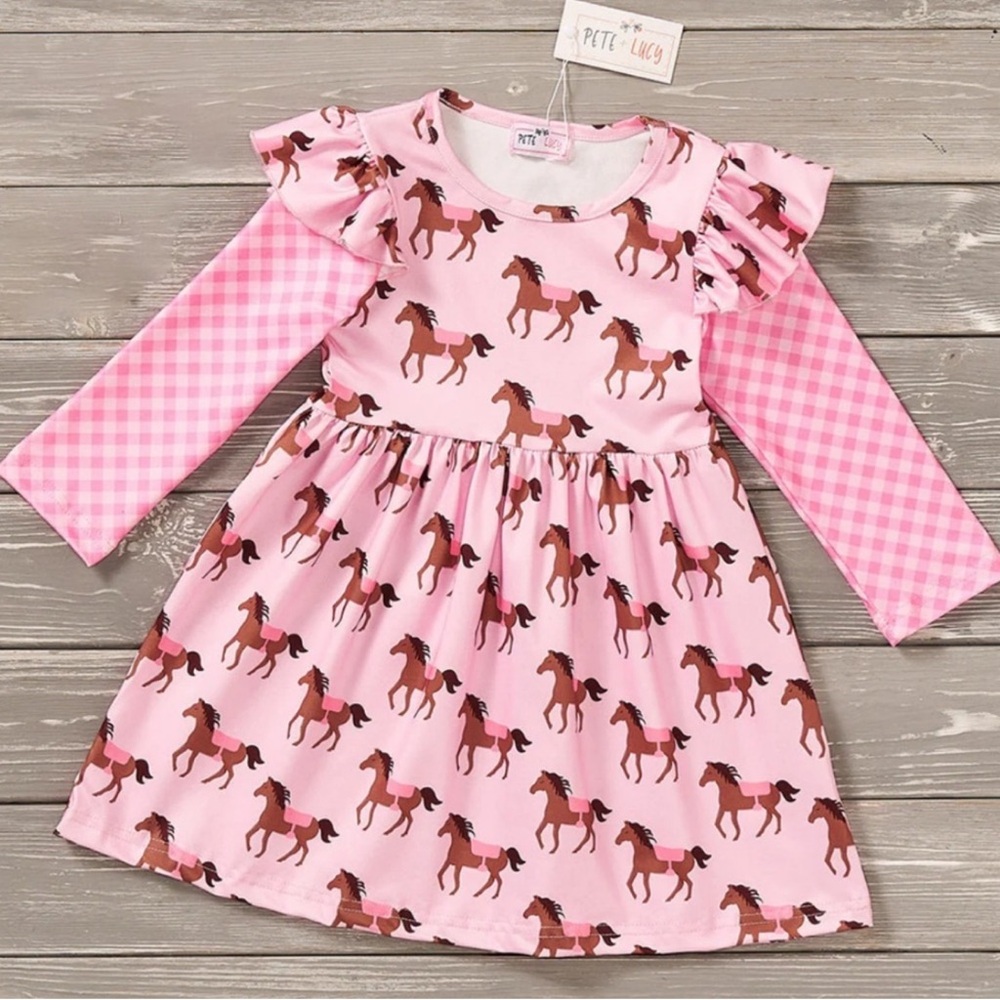 Pete and Lucy Kinsley Boutique Baby Girl Long Sleeve Fall dress‎ 6-12 month